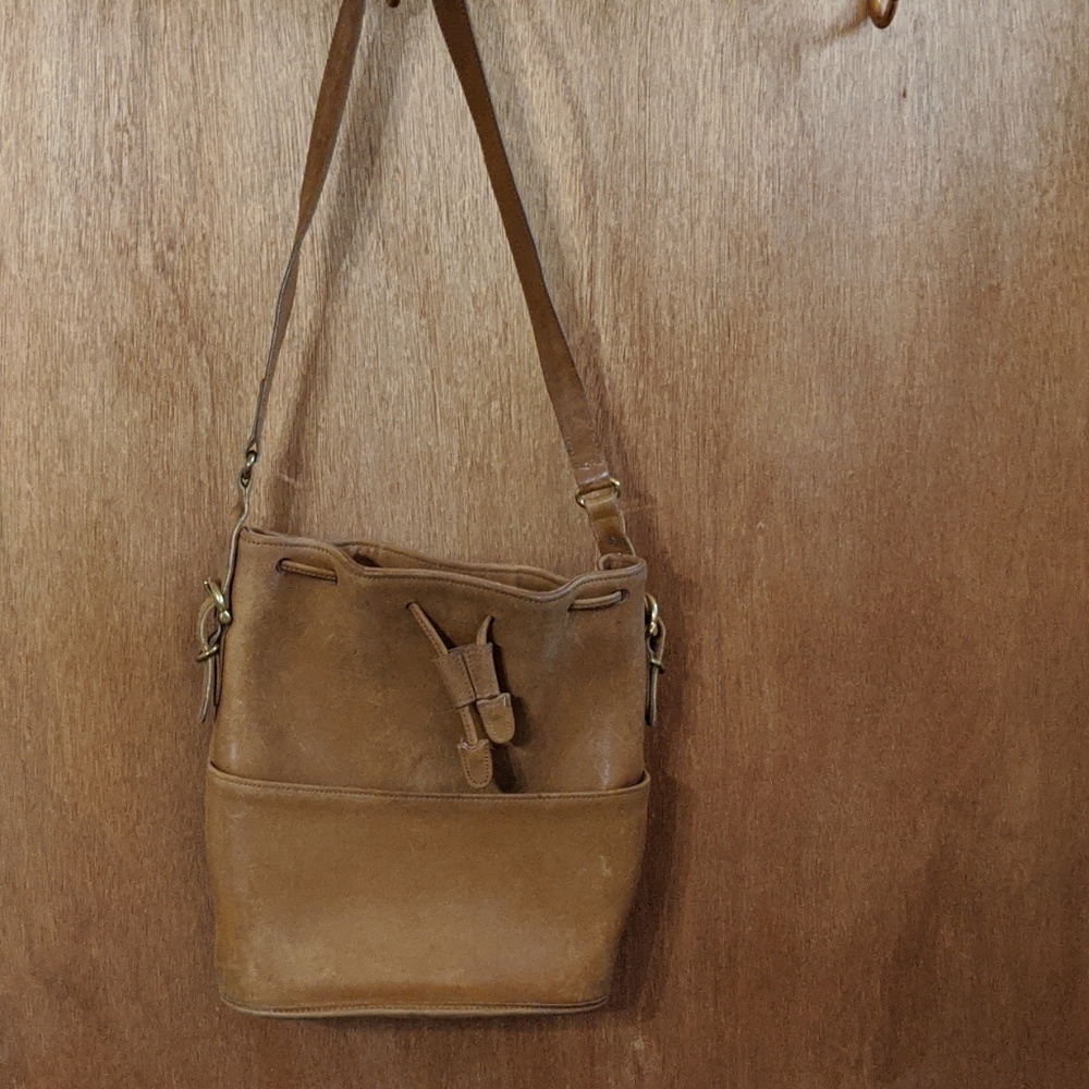 Vintage Coach Bucket Bag Tan